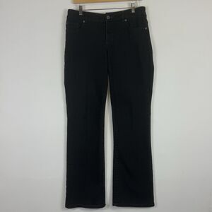 Chico's Platinum Denim Black Ultimate Fit Bootcut Midrise Jeans Womens 0 Small 4